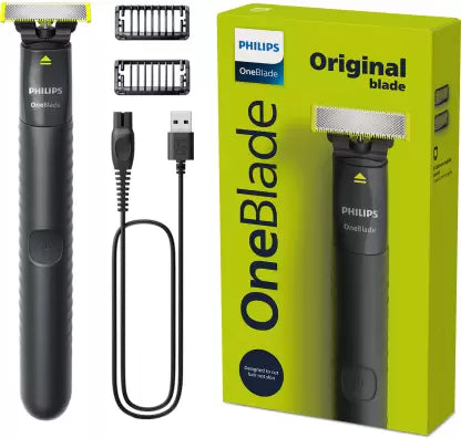 PHILIPS OneBlade QP1424/10 Trimmer 30 min Runtime 3 Length Settings  (Black)