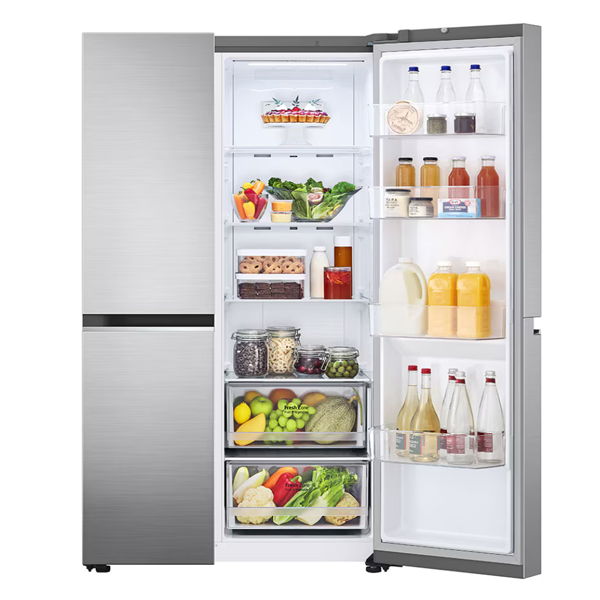 LG 650 Litres 3 Star Frost Free Side by Side Refrigerator with Door Cooling Plus Technology (GLB257EPZ3, Shiny Steel fridge)-ItsBen LifeStyle