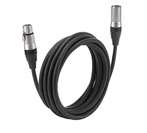 Kadence Professional Balanced 3 pin XLR Male to Female XLR Microphone, Guitar, Audio, Speaker Cable, 50% extra Cooper Alloys for easy soldering XLR Cable 3MTR