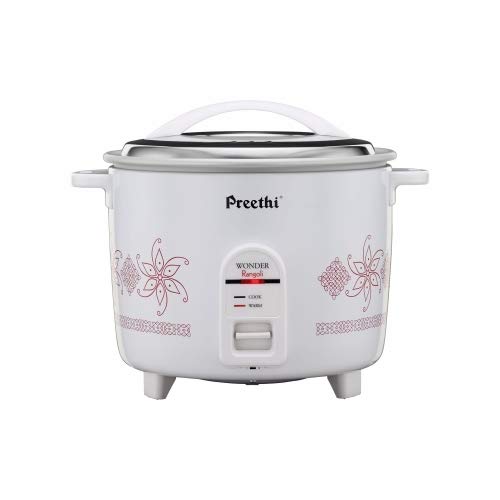 Preethi Rangoli Rice Cooker, ( White, 1.8 Liter )-ItsBen LifeStyle