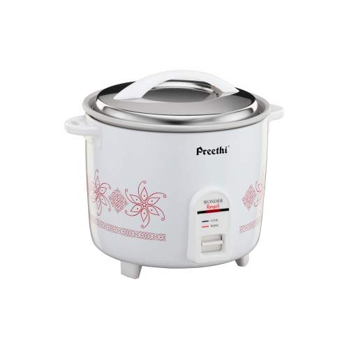 Preethi Rangoli Rice Cooker, ( White, 1.8 Liter )-ItsBen LifeStyle