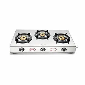 Preethi Ember Stainless Steel 3-Burner Gas Stove, Manual-ItsBen LifeStyle