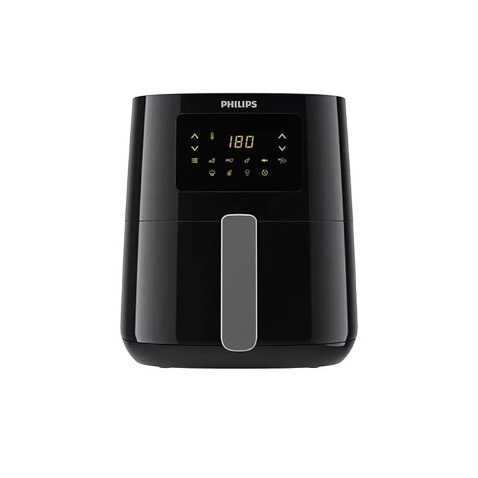 Philips Essential Air Fryer HD9252/70 with Rapid Air Technology, uses up to 90% less fat, 7 Presets Touch Screen