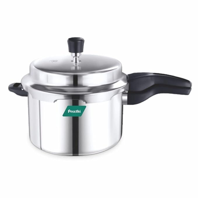 Preethi Neo Induction Base Stainless Steel Outer Lid Pressure Cooker, 5 Litres,Flame protector Handles, Composite Silver base for uniform heat conductivity,1yr Product Warranty & Lifelong Free Service-ItsBen LifeStyle