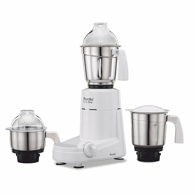 Preethi Eco Chef Mixer Grinder 600 watt, White, Standard (Eco Chef MG 159)