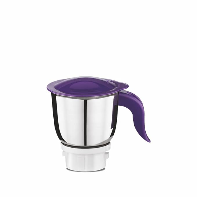 Preethi Crown MG-205 Mixer Grinder, 500 watt, White/Purple, 3 Jars with 5 yr Motor Warranty & Lifelong Free Service, Stainless Steel-ItsBen LifeStyle