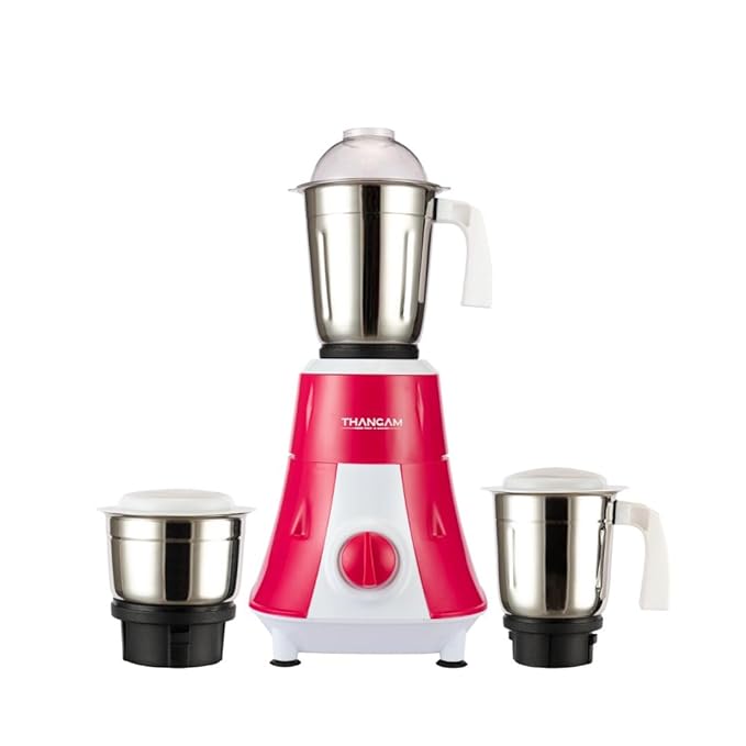 Thangam 550W Watt Mixer Grinder with 3 Stainless Steel Jar Mixer Grinder - Pink-ItsBen LifeStyle