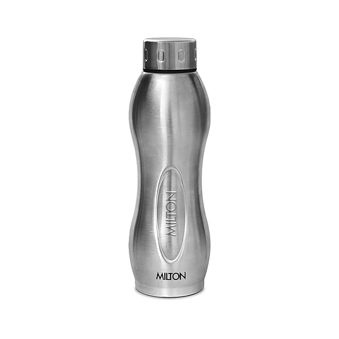 MILTON Steel I Go Deluxe 1100 Stainless Steel Water Bottle, 1100 ml, Silver