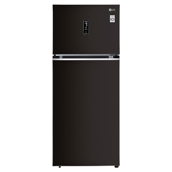 LG 423 Litres 3 Star Frost Free Double Door Smart Wi-Fi Enabled Refrigerator with Fresh O Zone (GL-T422VESX.DESZEB, Ebony Sheen fridge)-ItsBen LifeStyle