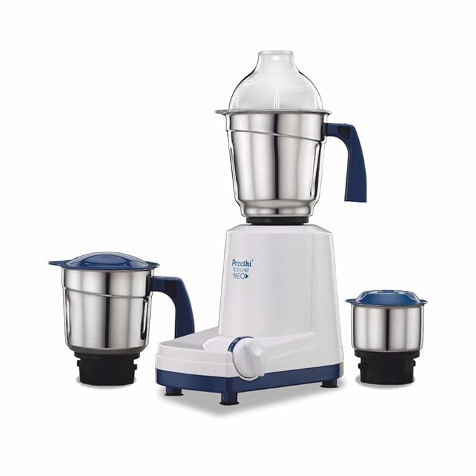 Preethi Eco Chef Neo Mixer Grinder 500 Watt with 3 Jars (Violet/White)