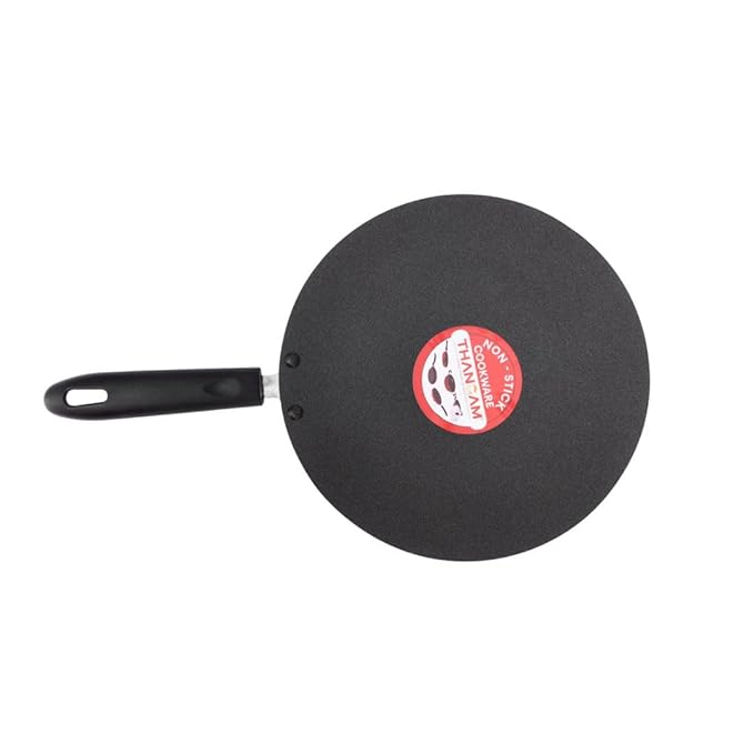 Thangam Premium Non-Stick Concave Roti Tawa | 260mm | 2.4mm Thickness | Greblon C2 Coated | Red (Pack of 1) | PFOA, APEO Free | Griddle with Heat-Resistant Handle | for Cooking Roti, Chapathi-ItsBen LifeStyle