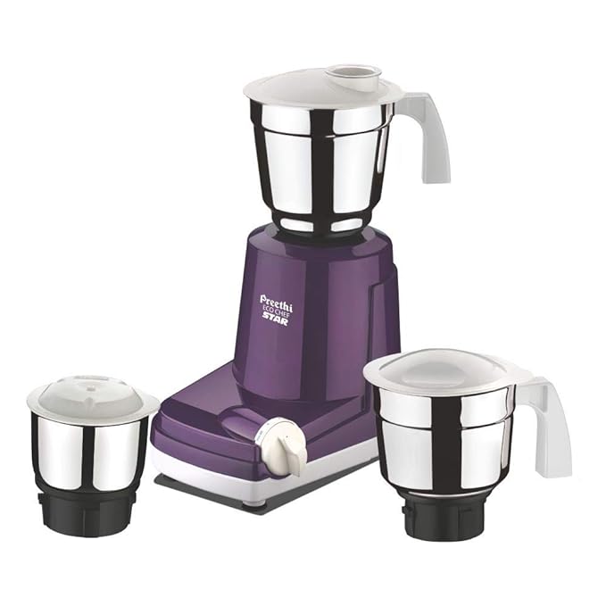 Preethi - MG 204 Eco Chef Star 500-watt Mixer Grinder (Violet/White)-ItsBen LifeStyle