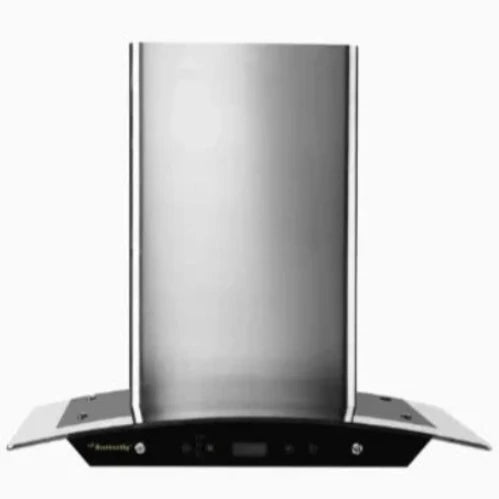 Butterfly Reflection plus auto clean Auto Clean Wall Mounted Chimney  (Silver 1200 CMH)