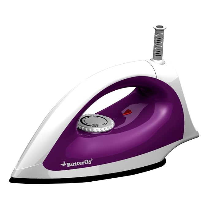 Butterfly Stainless Steel and Polypropylene Aries Dry Iron 1000 W, 1000 Watts