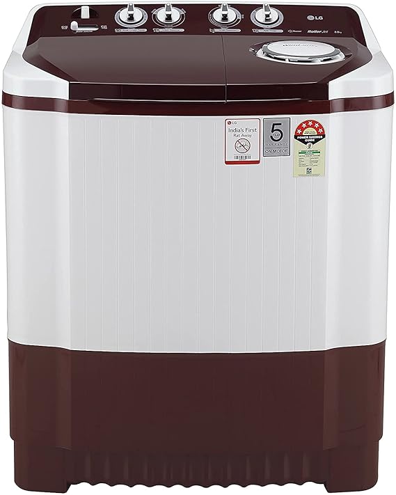 LG P8035SRAZ 8 kg Semi Automatic Top LoadWashing Machine, White