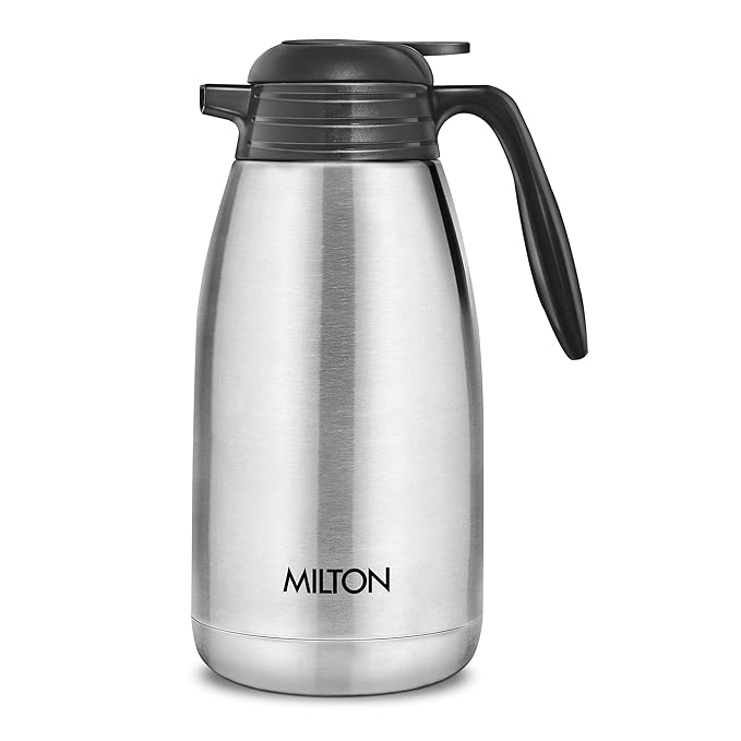 MILTON Thermosteel Carafe 2000 ml Flask  (Pack of 1, Silver, Steel)