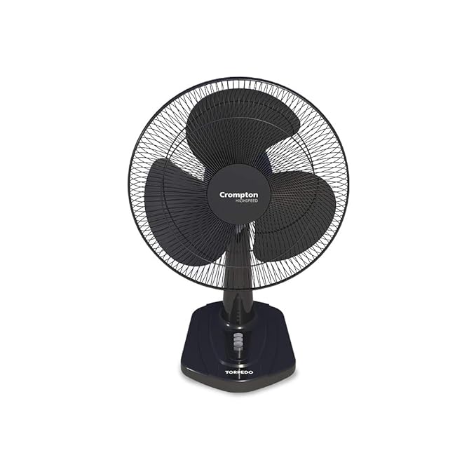 Crompton Torpedo High Speed 16" 400 mm 3 Blade Table Fan  (Black)-ItsBen LifeStyle