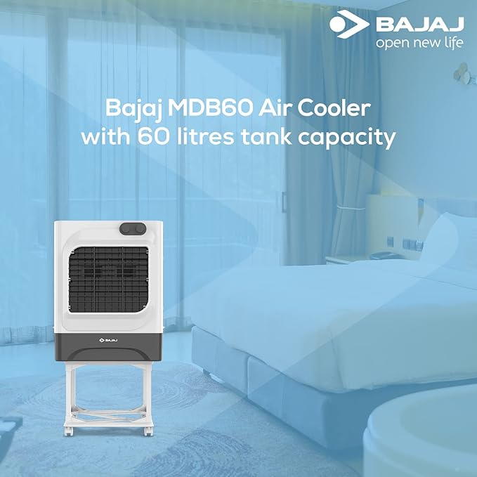 BAJAJ MDB60 DESSERT AIR COOLER,60L, WITH TYPHOON BLOWER TECHNOLOGY, 70 FEET POWERFUL AIR THROW-ItsBen LifeStyle