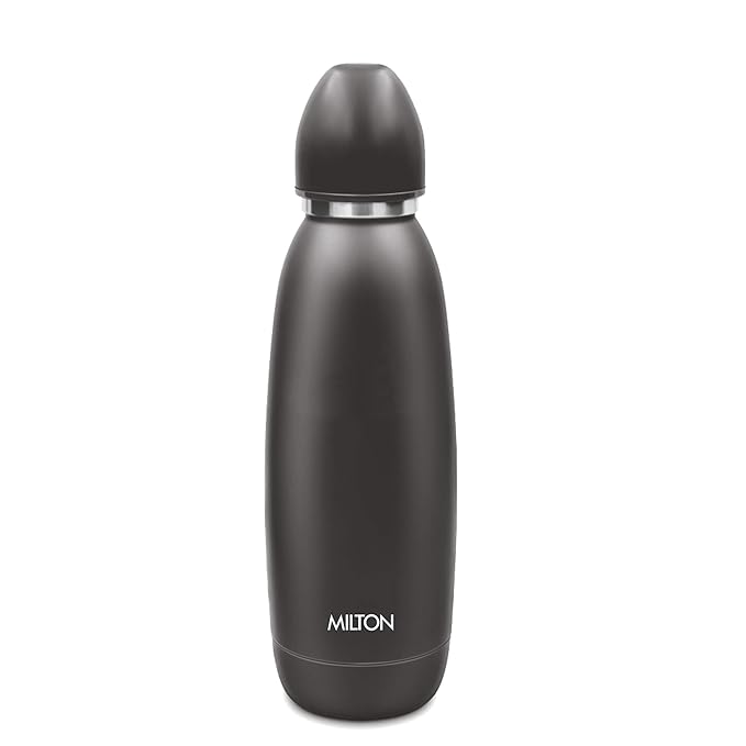 Milton Advent 500 Thermosteel Hot or Cold Water Bottle, 500 ml, Black