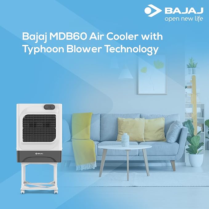 BAJAJ MDB60 DESSERT AIR COOLER,60L, WITH TYPHOON BLOWER TECHNOLOGY, 70 FEET POWERFUL AIR THROW-ItsBen LifeStyle