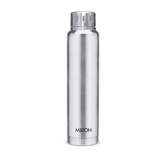 Milton Elfin 500 Thermosteel 24 Hours Hot and Cold Water Bottle, 500 ml, Silver