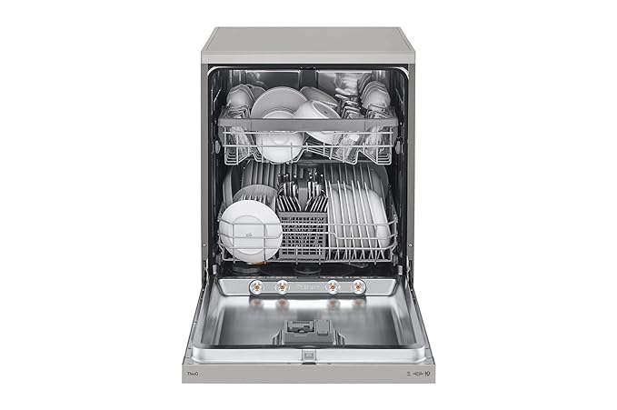 LG 14 Place Setting Freestanding Dishwasher (TrueSteam, DFB532FP, Silver)-ItsBen LifeStyle