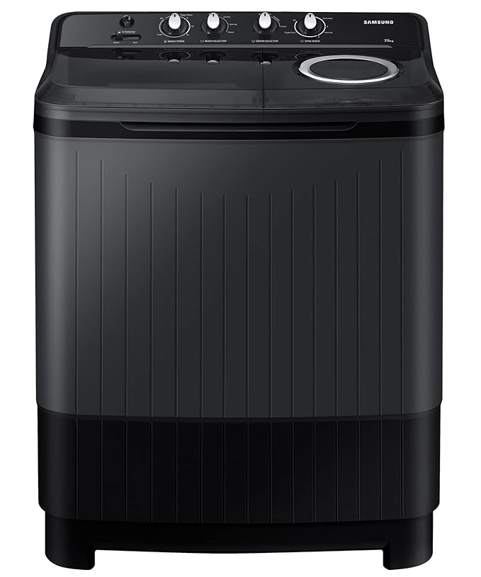 Samsung 7.5 Kg 5 Star Semi Automatic Top Load Washing Machine (WT75B3200GD/TL,DARK GRAY)