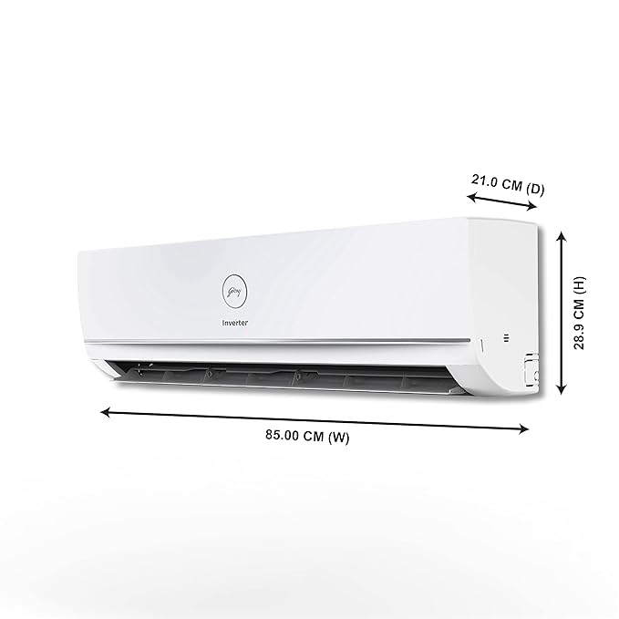 Godrej 1 Ton 3 Star Inverter Split AC (Copper, 2022 model, 5-in-1 convertible, Nano-Coated anti-viral filter AC 1T SIC 12TTC3-WWA, White)-ItsBen LifeStyle