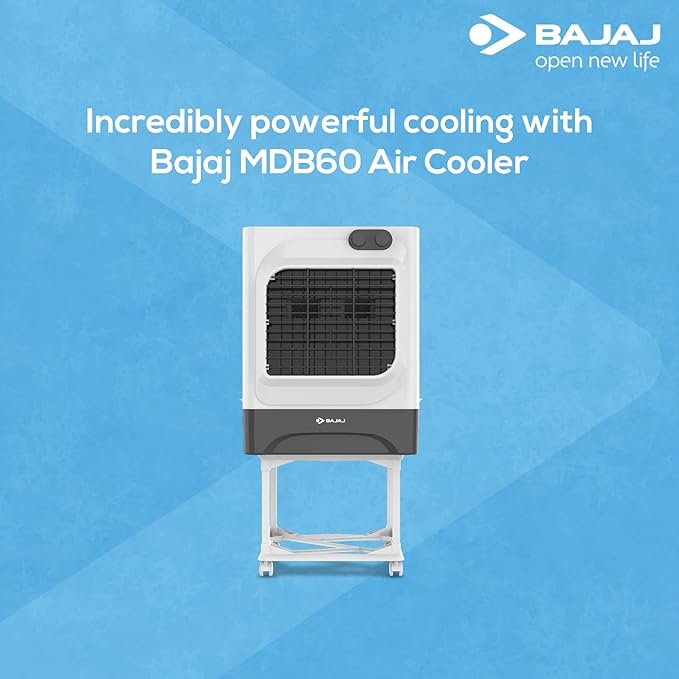 BAJAJ MDB60 DESSERT AIR COOLER,60L, WITH TYPHOON BLOWER TECHNOLOGY, 70 FEET POWERFUL AIR THROW-ItsBen LifeStyle