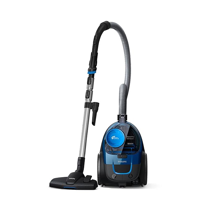 PHILIPS FC9352/01 (883935201280) Bagless Dry Vacuum Cleaner with Powerful Suction, Turbo Brush  (Blue)