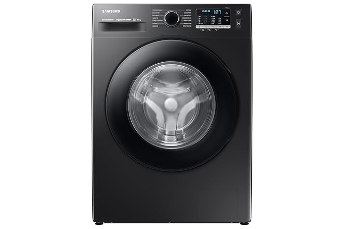 Samsung 8 kg, Hygiene Steam with Inbuilt Heater, Digital Inverter, Fully-Automatic Front Load Washing Machine (WW80TA046AB1TL, Black)