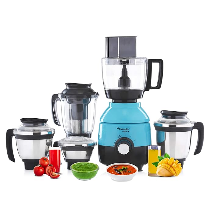 Butterfly Cresta Food Processor, 1 HP, 750 Watts, 5 Jars (Turquoise Green/Black)-ItsBen LifeStyle