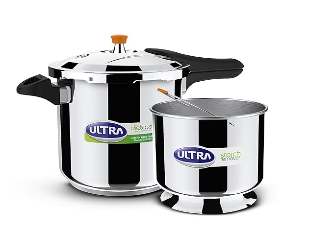 ULTRA DURACOOK DIET 8L 8 L Outer Lid Induction Bottom Pressure Cooker  (Stainless Steel)