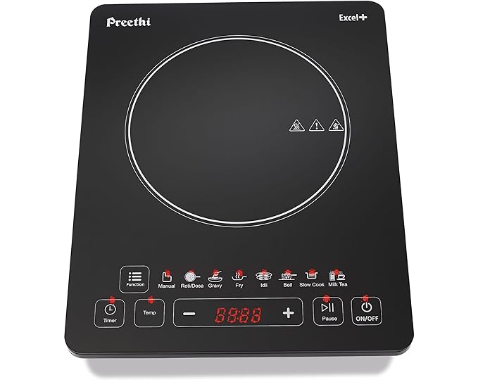 Preethi Excel Plus 117 1600-Watt Induction Cooktop (Black)-ItsBen LifeStyle