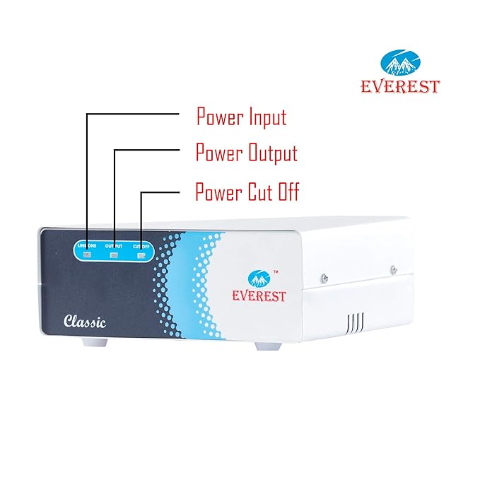 Everest ECC 100 LED New Model Metal Body Voltage Stabilizer used up to 72 Inches LED/Smart TV,Home Theater, Set Top Box, Blu-Ray Player (Working Range : 90 V to 290 V),White-ItsBen LifeStyle