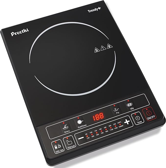 Preethi Ceramic Glass Trendy Plus 116 1600-Watt Induction Cooktop (Black)-ItsBen LifeStyle