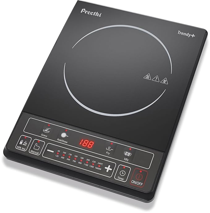 Preethi Ceramic Glass Trendy Plus 116 1600-Watt Induction Cooktop (Black)-ItsBen LifeStyle