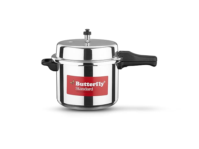 Butterfly Standard Aluminium Outer Lid Pressure Cooker, 10 Litre, Silver-ItsBen LifeStyle