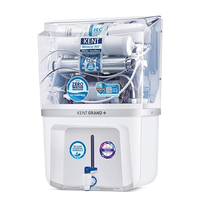 KENT GRAND PLUS ZWW 9 LTR MINERAL RO+UV+UF+TDS CONTROL+ UV LED IN TANK, (WHITE) 20LTR/HR 20 L RO + UV + UF + TDS Control + UV in Tank Water Purifier  (White)-ItsBen LifeStyle