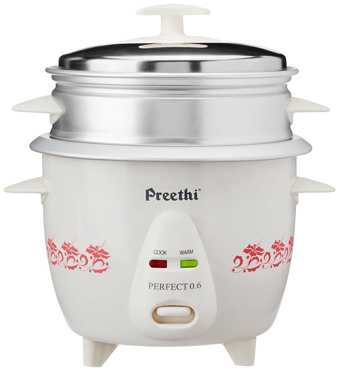 Preethi Perfect RC 308 Rice Cooker, (White, 0.6L)-ItsBen LifeStyle