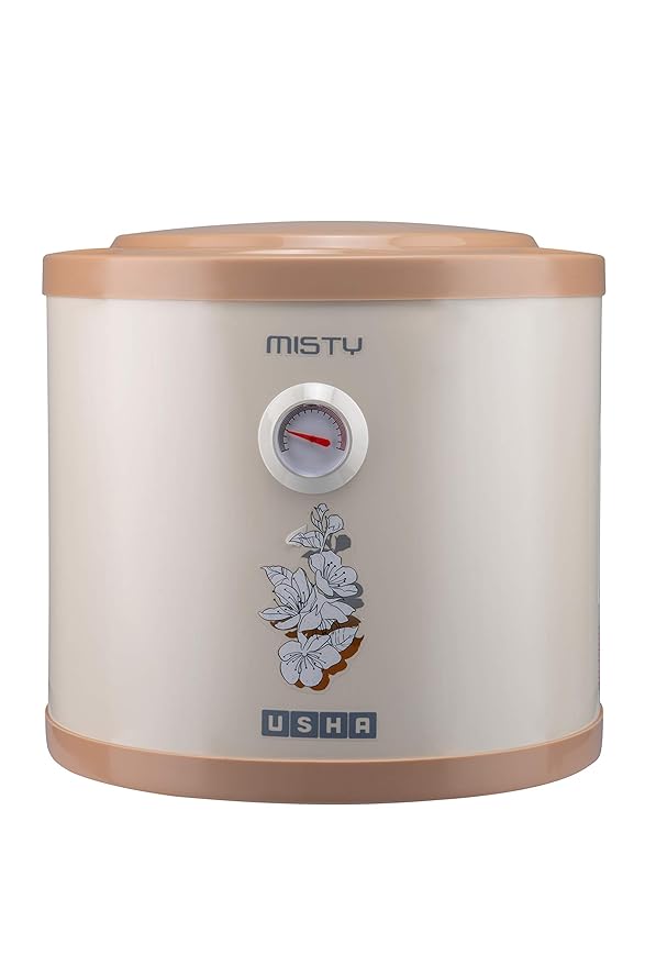 Usha Misty 6 Ltr 2000-Watt 5 Star Storage Water Heater (Ivory Cherry Blossom) With Pipes & Free Installation