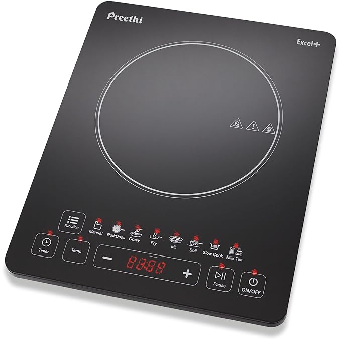 Preethi Excel Plus 117 1600-Watt Induction Cooktop (Black)-ItsBen LifeStyle