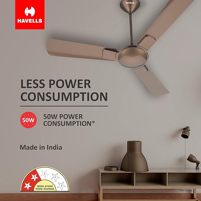 Havells 1200 mm FAN ENTICER ES BRONZE-COLA CHR, 2 stars-ItsBen LifeStyle