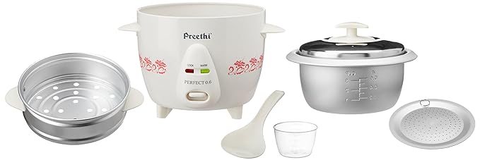 Preethi Perfect RC 308 Rice Cooker, (White, 0.6L)-ItsBen LifeStyle