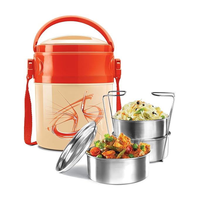 Milton Odyssey Deluxe 3 Plastic Leak Lock Tiffin Box Set, 3-Pieces