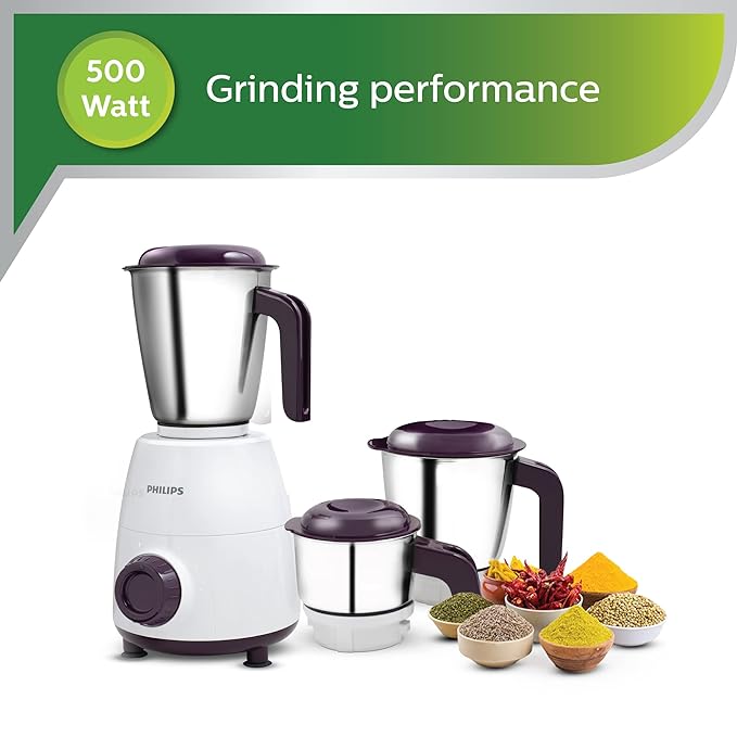 PHILIPS HL7505/00 Daily Collection 500 Mixer Grinder (3 Jars, White)-ItsBen LifeStyle