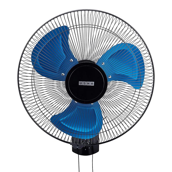 USHA Colossus Rust Free Aluminium Blade 400mm Wall Fan (Blue) Pack of 1