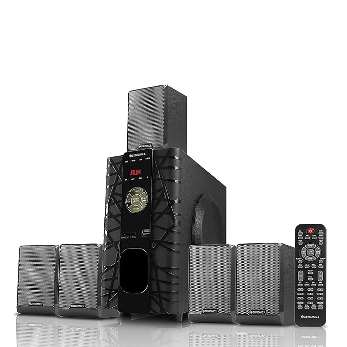 Zebronics ZEB-BT6590RUCF Wireless Bluetooth Multimedia Speaker With Supporting SD Card, USB, AUX, FM & Remote Control. (65 Watt, 5.1 Channel)