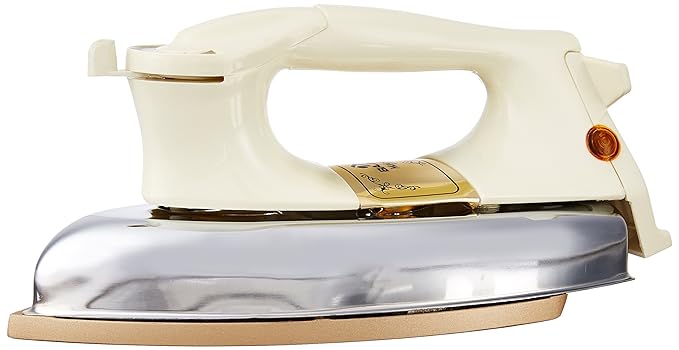 Bajaj DHX-9 1000W Heavy Weight Dry Iron with Advance Soleplate and Anti-Bacterial German Coating Technology, Ivory-ItsBen LifeStyle