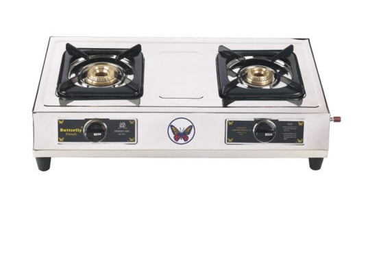 Butterfly Friendly 2B Stainless Steel Manual Gas Stove  (2 Burners)